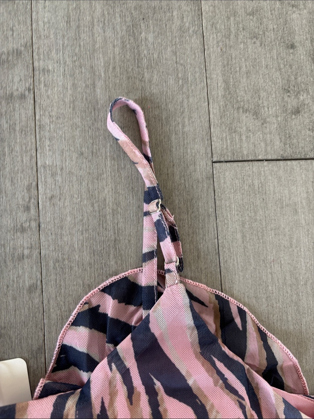 Sleeveless Pink Animal-Print Mini Dress - Picture 7 of 9